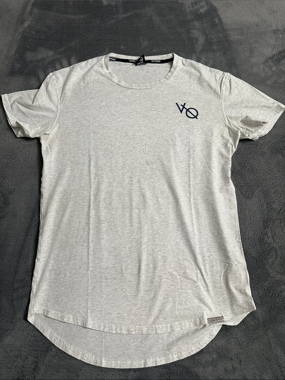 Vanquish Fitness Men's Light Gray Long line tee size L